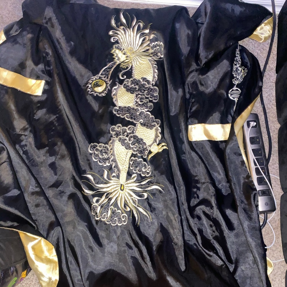 Authentic silk kimono robe